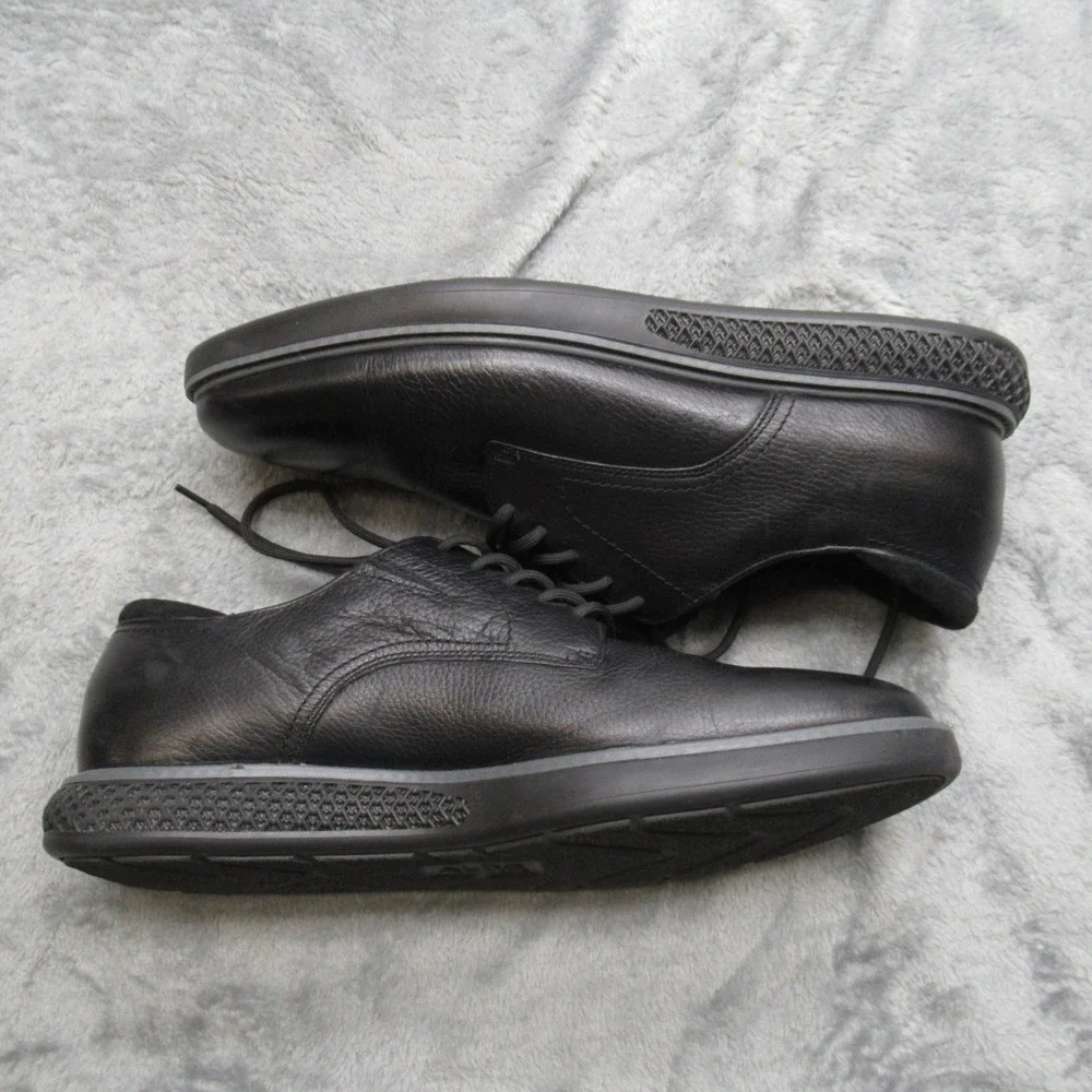 Aldo Dress Shoes Men‎ 9.5 Black Genuine Leather Oxford Derby Casual Comfort EUC!
